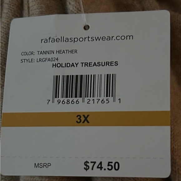 Rafaella Black and Tan Crew Neck Sweater with Color Block Design - Picture 5 of 6